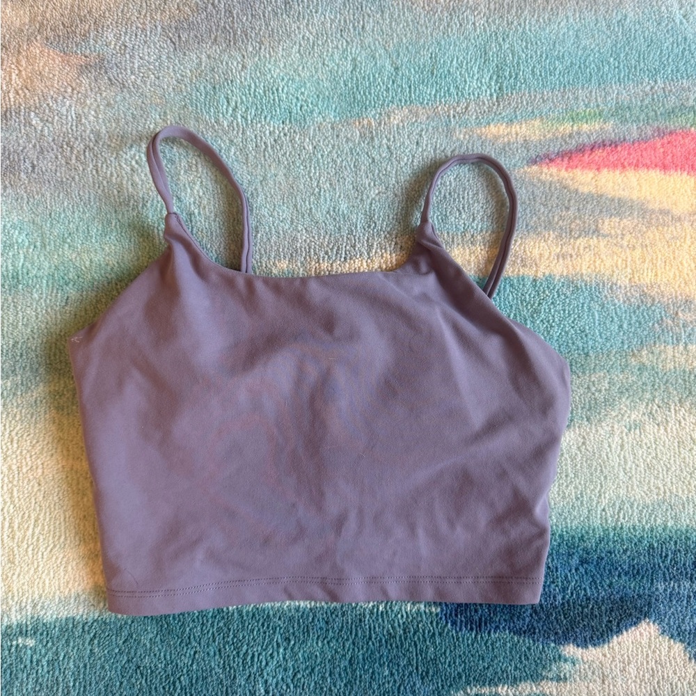 Purple Cropped Tank Top